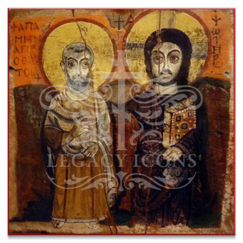 Christ and Saint Menas Icon – F214