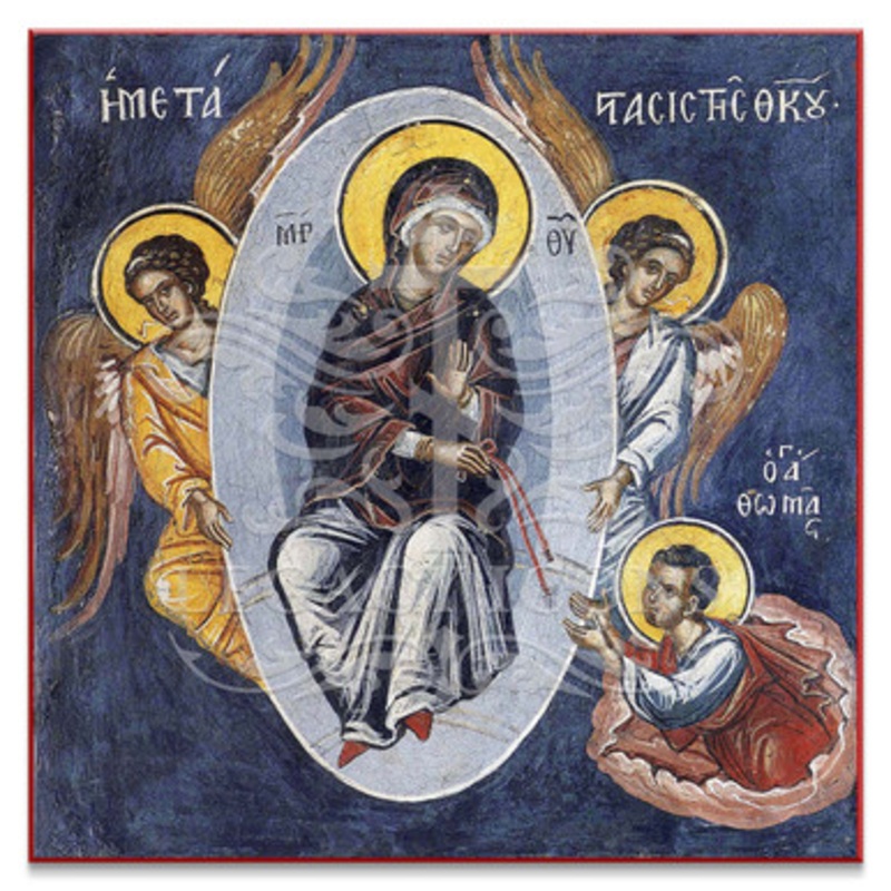 Giving of the Belt of the Theotokos to Thomas (Athos) Icon – F227