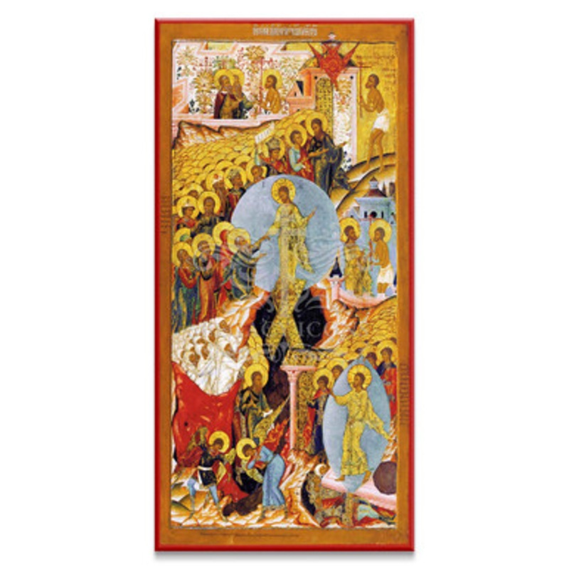 Harrowing of Hades with Scenes (XVIIc) Cathedral Icon – F349
