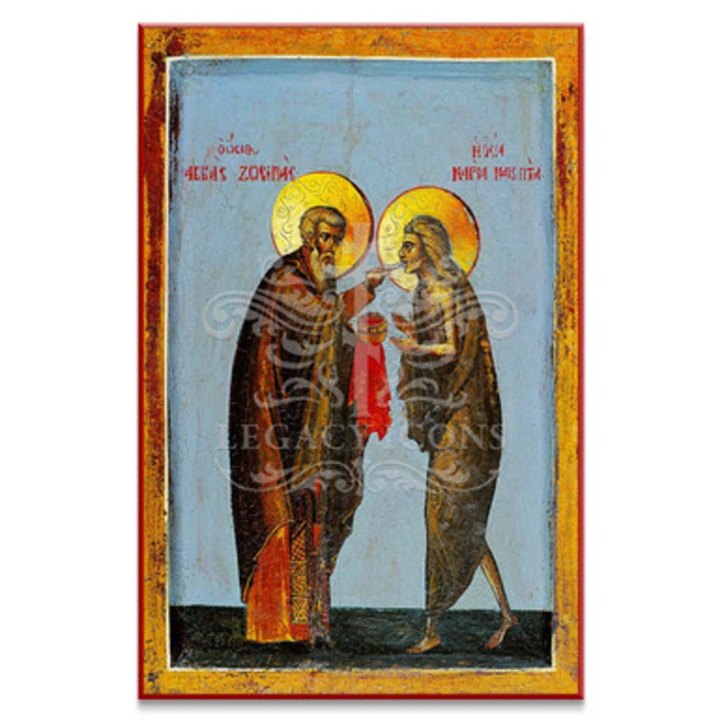 Saint Mary of Egypt and Abba Zosimas (Sinai) Icon – S505