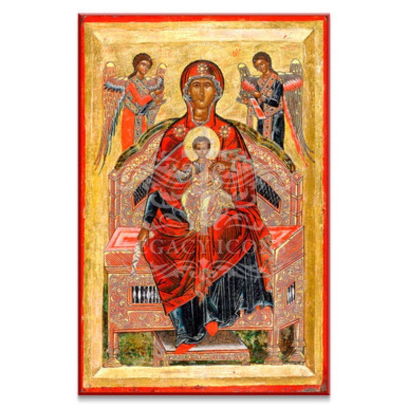 Theotokos Enthroned (XVIIIc) Icon – T140
