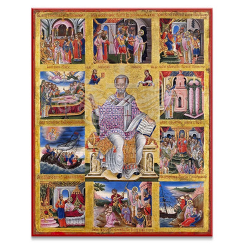 Saint Nicholas with Scenes Icon – S539