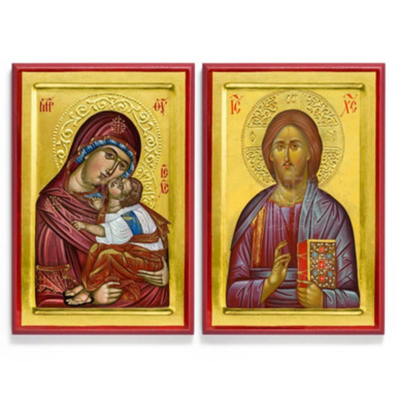 Christ and Theotokos (XXIc) Icon Set – Y005