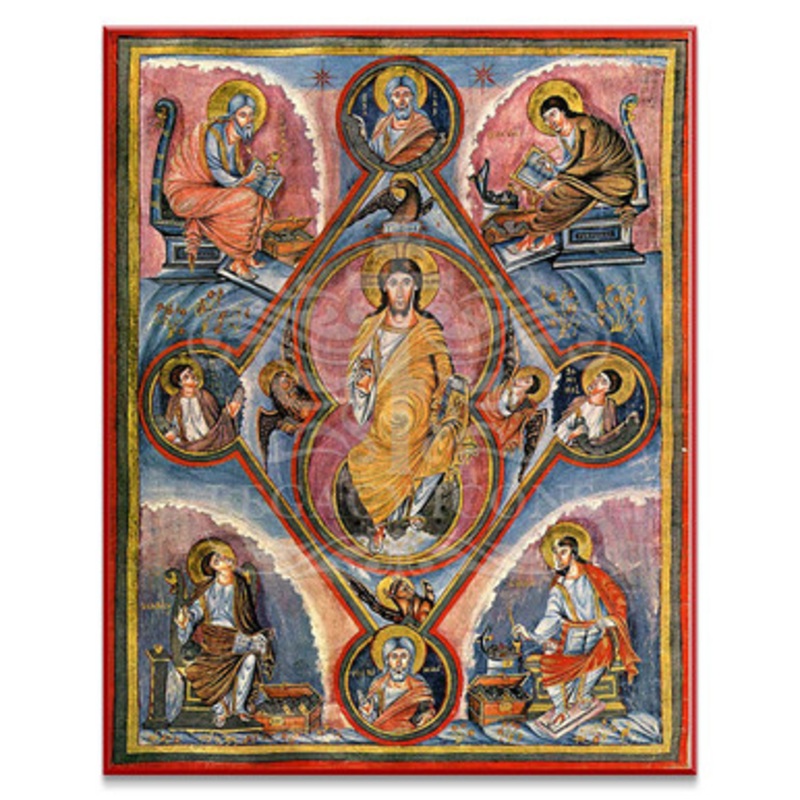 Christ Pantocrator with Prophets and Evangelists (Illumination) Icon – X124