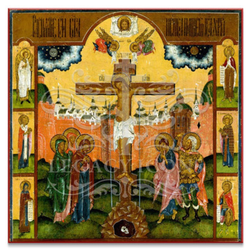 Crucifixion of Christ With Saints Icon – F210
