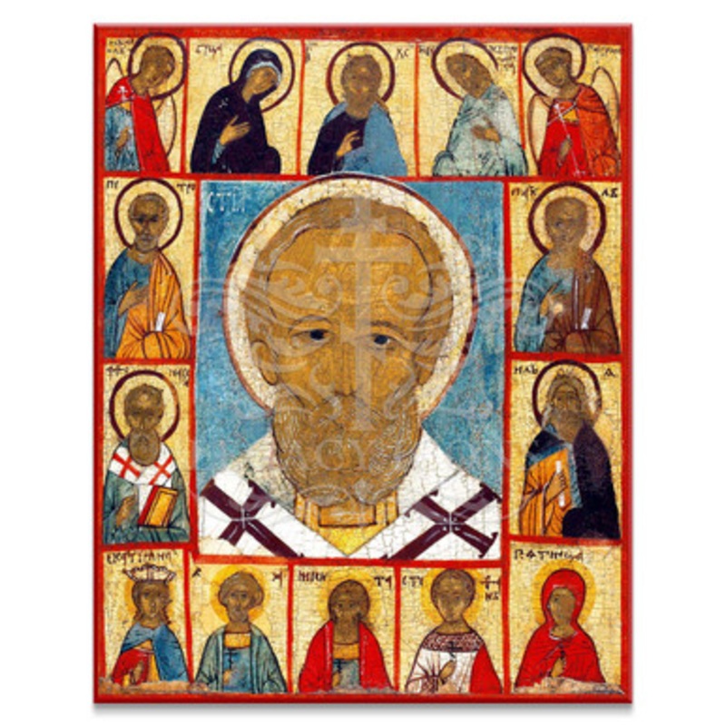 Saint Nicholas With Deesis (XVIc) Icon – S139