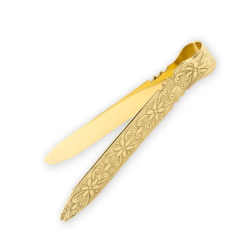 Deluxe Brass-Plated Tongs