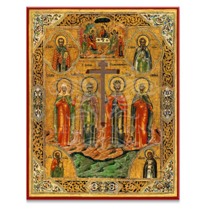 Holy Cross With Saints (XIXc) Icon – F291