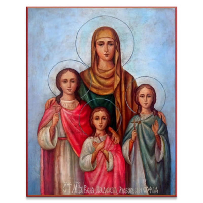 Saint Sophia and Her Daughters Faith, Hope and Love (XIXc) Icon – S658