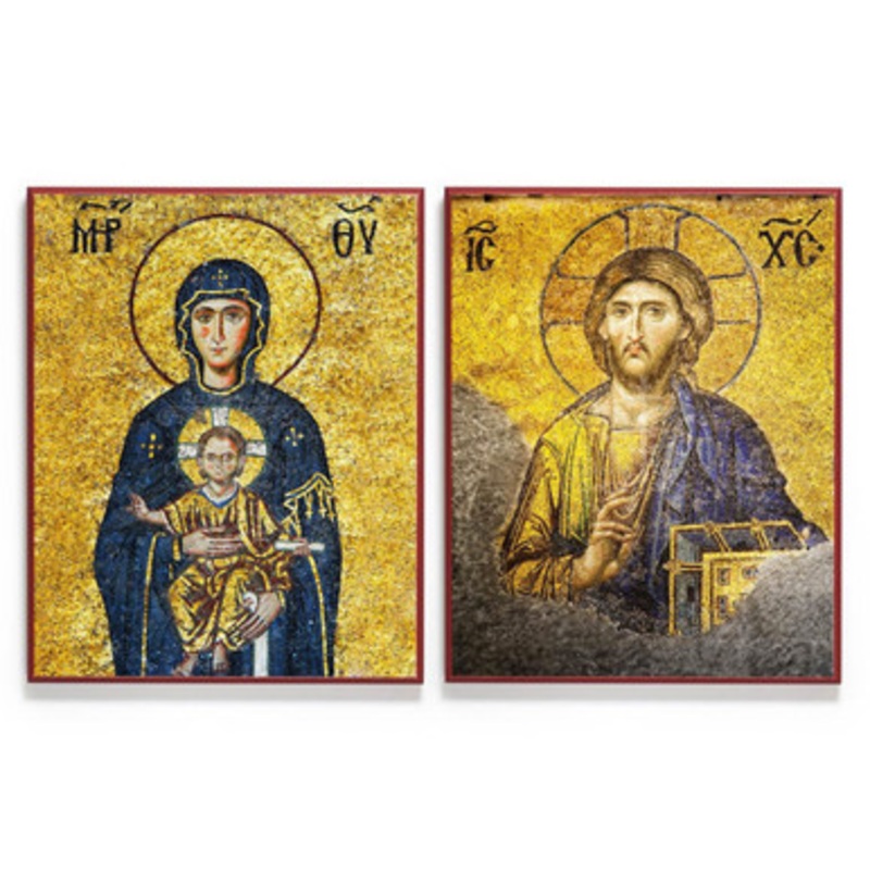 Christ and Theotokos (Hagia Sophia) Icon Set – Y003
