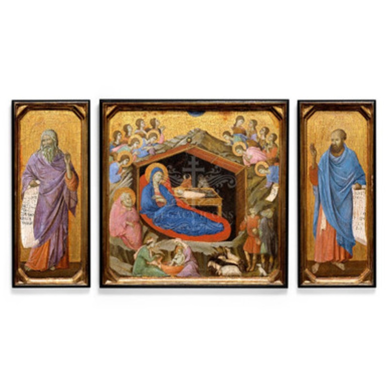 Nativity of Christ with Prophets (XIVc) Icon Set – Y002