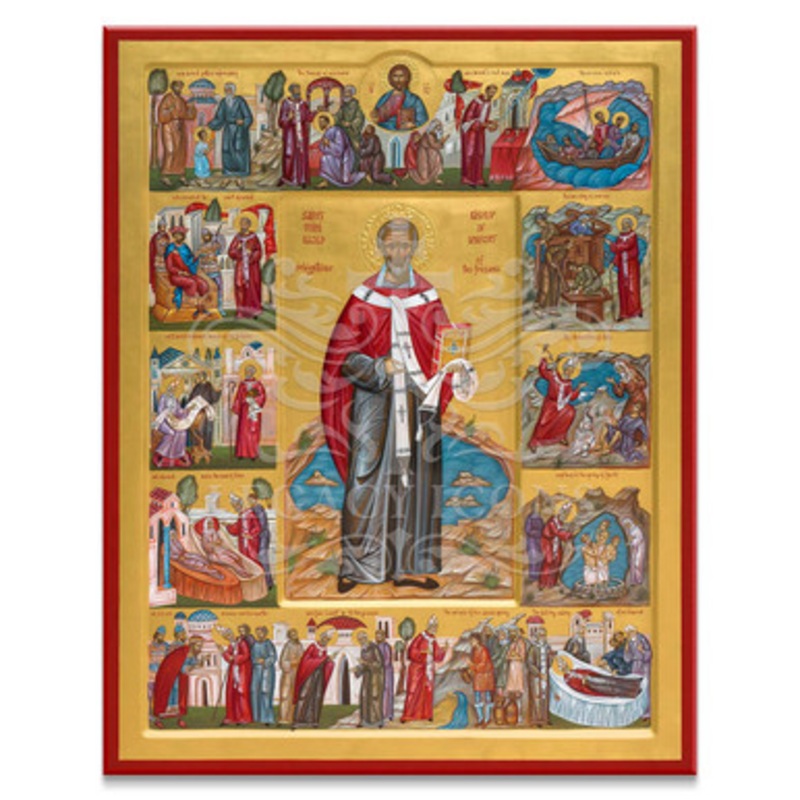 Saint Willibrord with Scenes Icon – S268