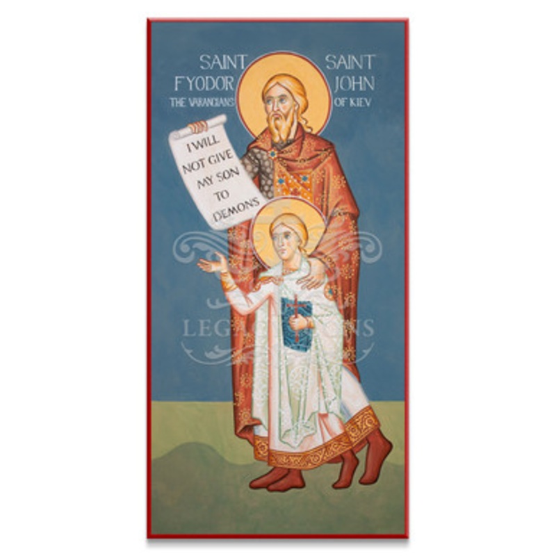 Saints Fyodor and John the Varangians of Kiev (Whirledge) Icon – S683