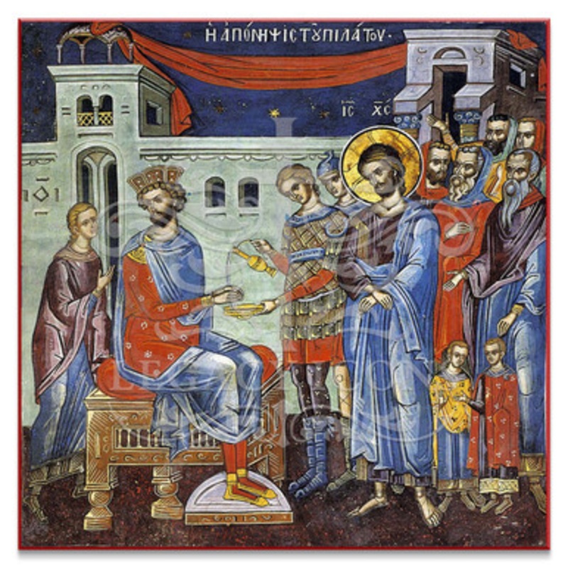 Christ Brought Before Pilate (Athos) Icon – F250