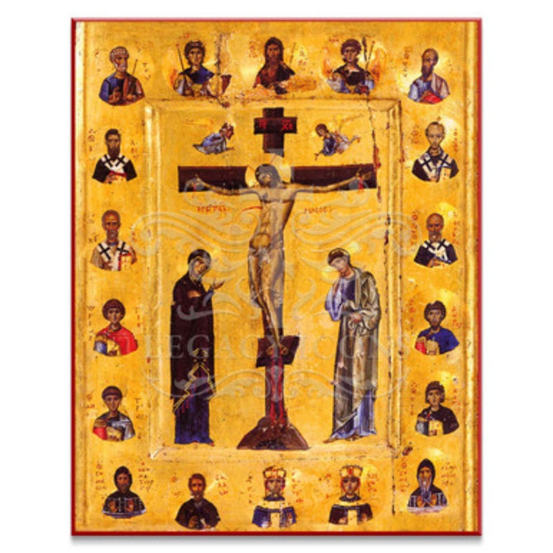 Christ Crucified (With Saints) Icon – F114