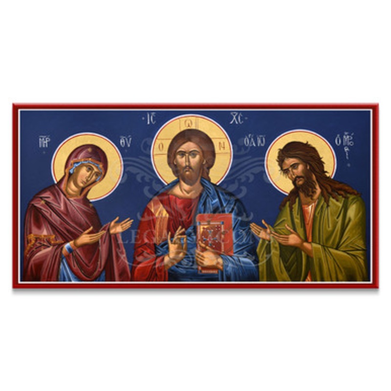 Christ, Theotokos, and John the Baptist Deesis Row (Fiorenzo) Icon – F399