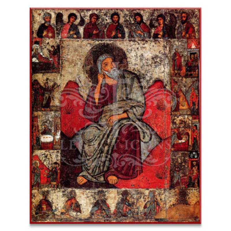 Prophet Elijah With Scenes (XIIIc) Icon – S144