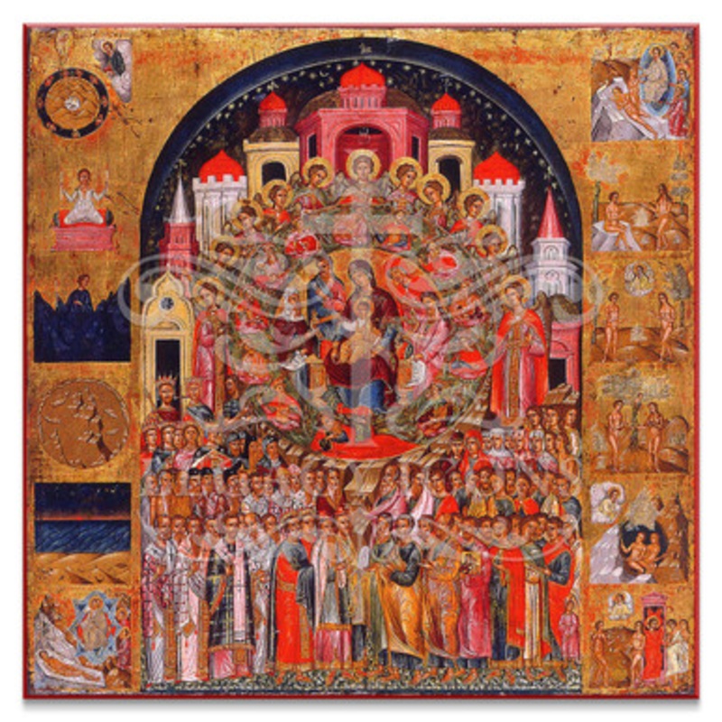 All Creation Rejoices in Thee with Scenes from Genesis Icon – T162