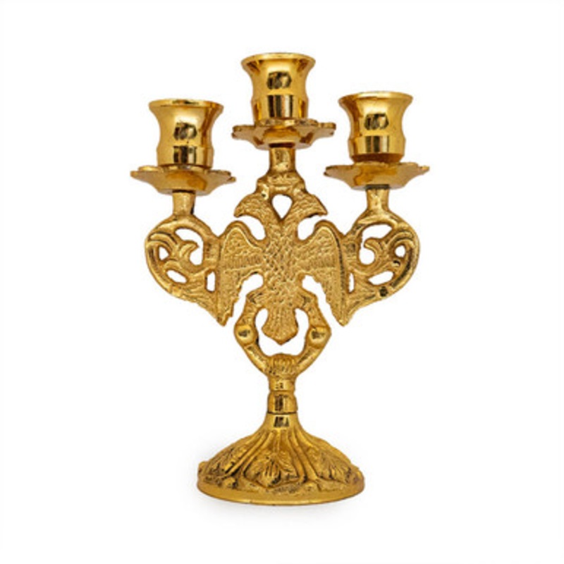 Byzantine Eagle Three-Candle Holder