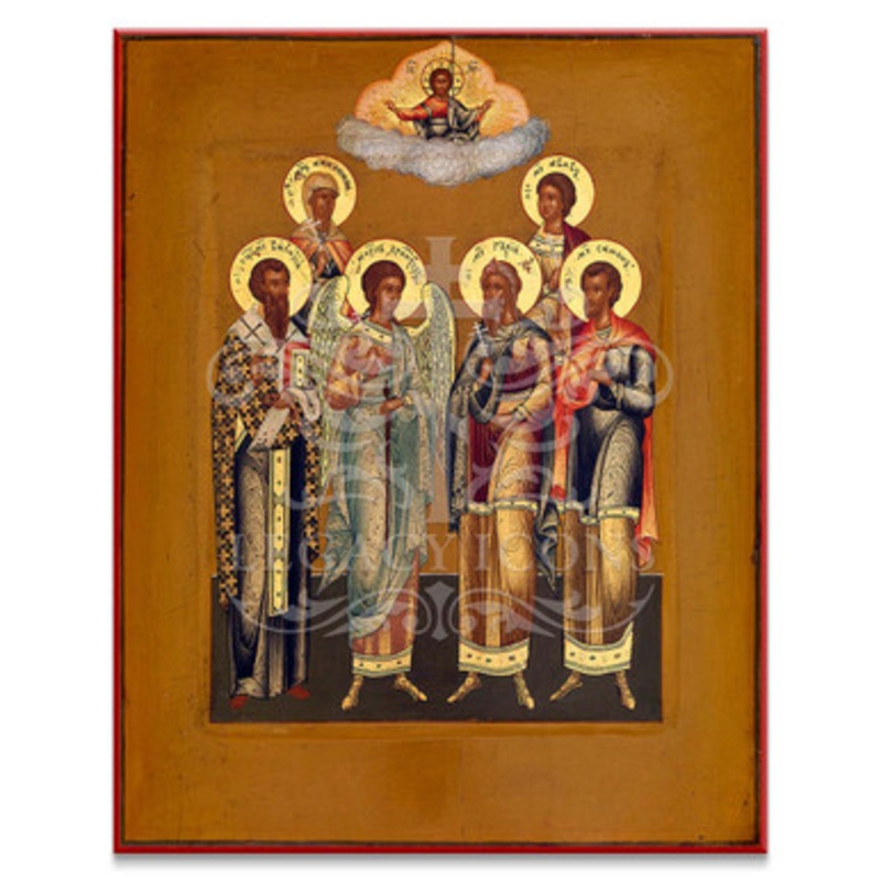 Guardian Angel and Selected Saints (Old Believer) Icon – S132