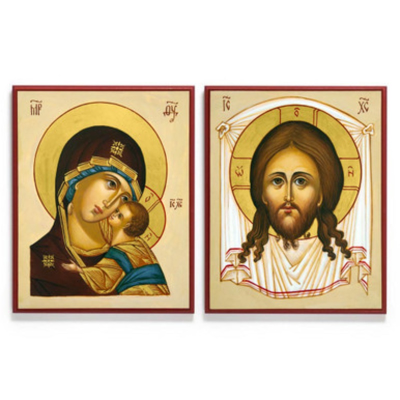 Holy Face and Theotokos Icon Set – Y015