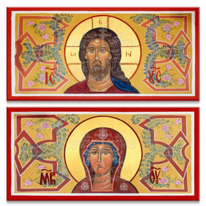 Holy Faces of Christ and the Theotokos Icon Set – Y028