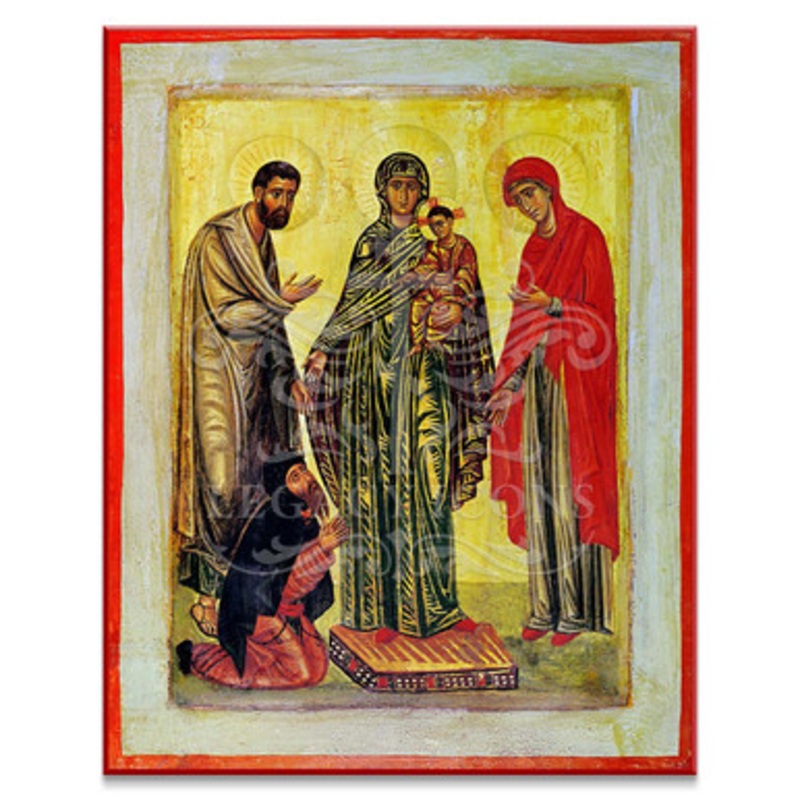 Ancestors of God Joachim and Anna with Christ and the Theotokos (Sinai) Icon – S504