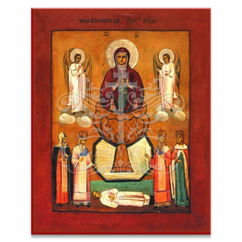 Theotokos the Life-giving Spring (XIXc) Icon – T136