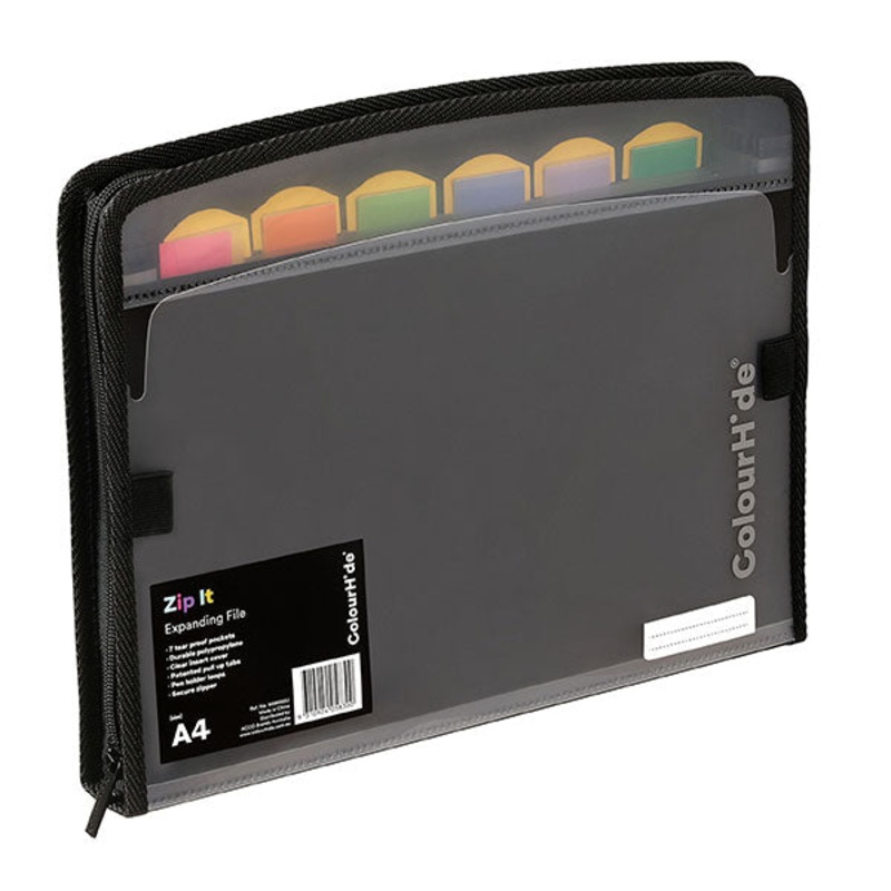 Colourhide Expanding File Zip It Pp