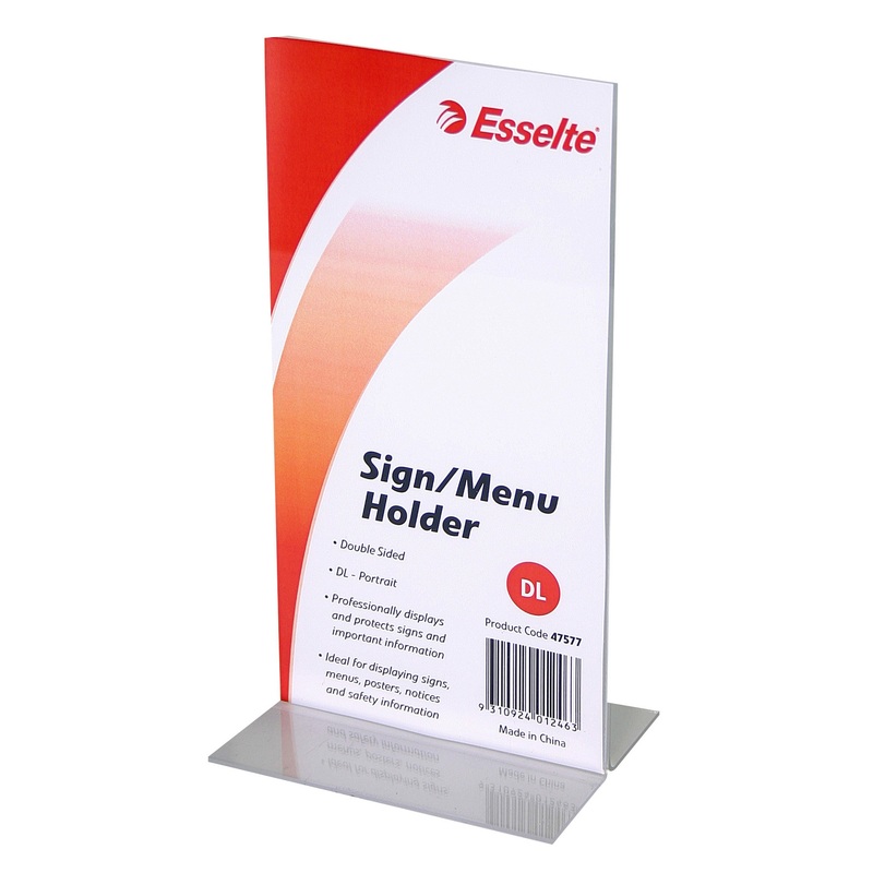 Esselte Sign/menu Holder 2 Sided Portrait