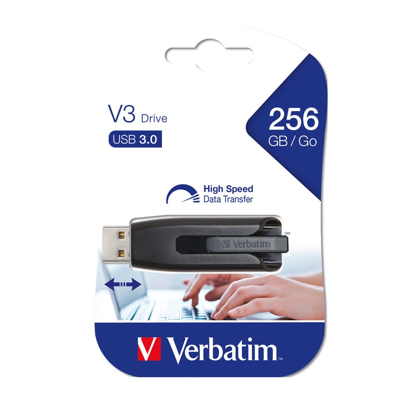 Verbatim USB 3.0 Hard Drive Store And Go 256GB Grey
