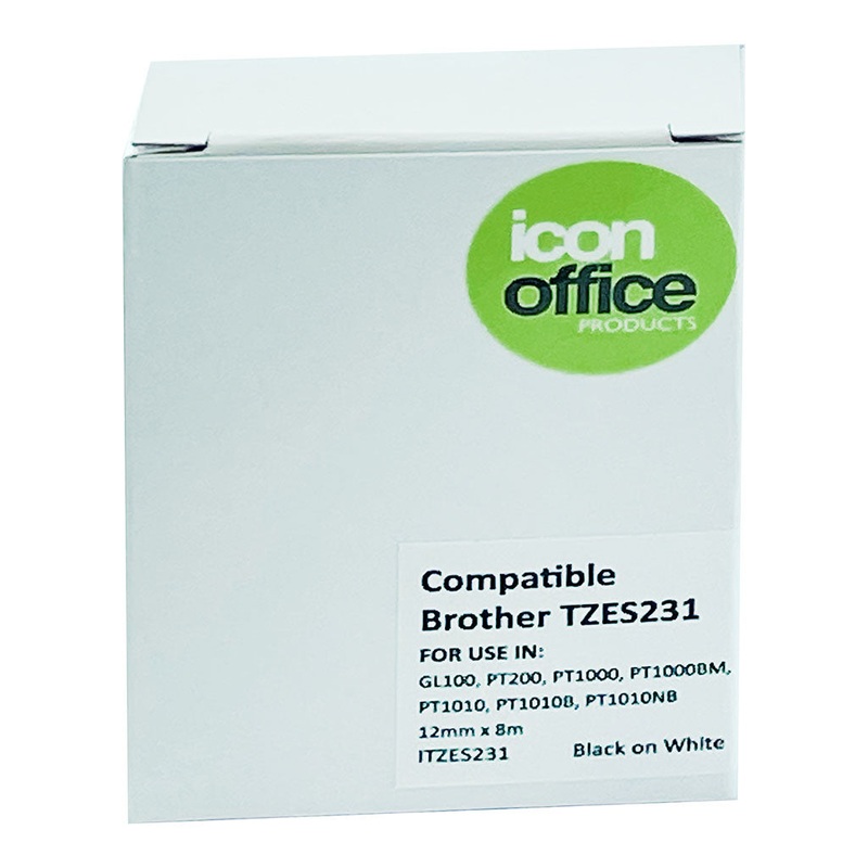 Okin Compatible Brother Strong TZ Tape 12mm Black on White
