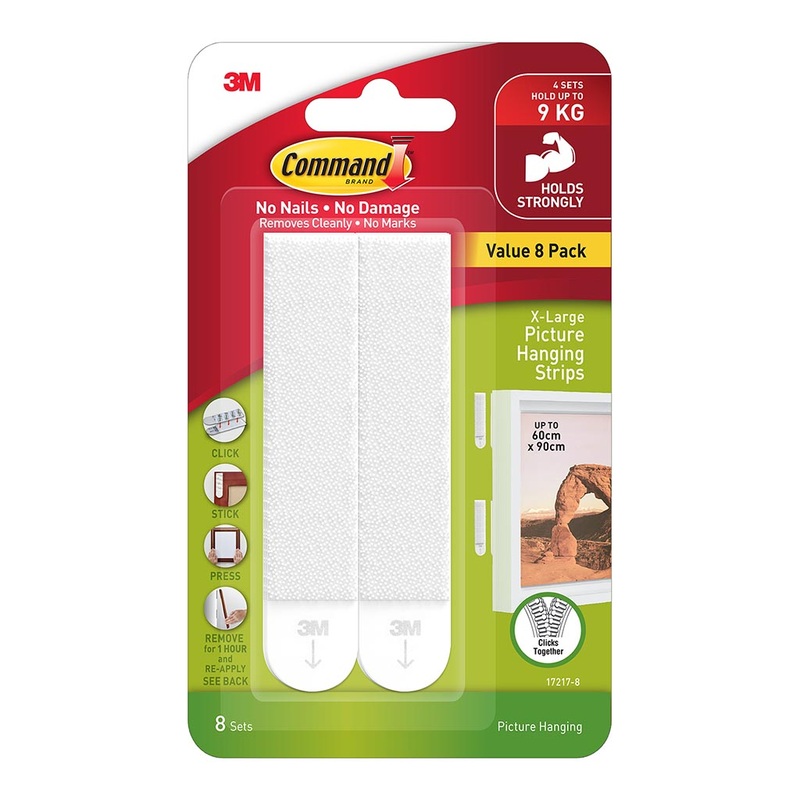 Command X Large White Picture Hanging Strips Pack Of 4 Sets