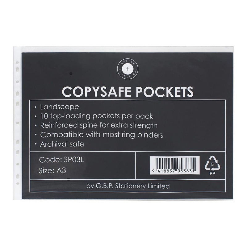 OSC Copysafe Pockets A3 Landscape – Pack Of 10