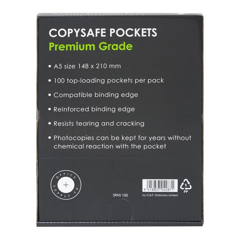OSC Copysafe Pockets Premium A5 – Pack Of 100