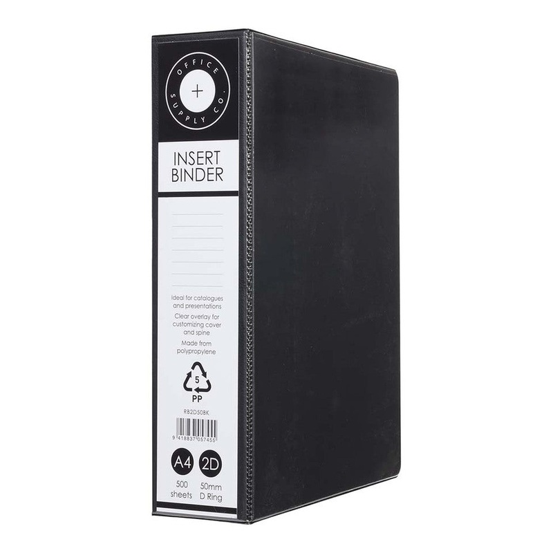 OSC Insert Binder A4 2d 50mm Black