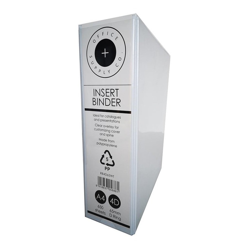 OSC Insert Binder A4 4d 65mm White