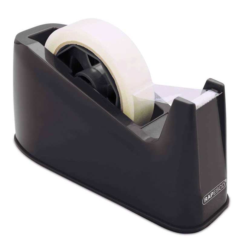 Rapesco Germ-savvy Antibacterial 500 Heavy Duty Tape Dispenser Black