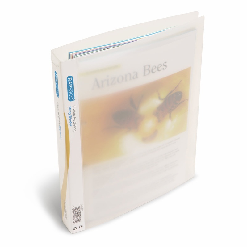 Rapesco Ring Binder 2 Ring 25mm A4 Clear