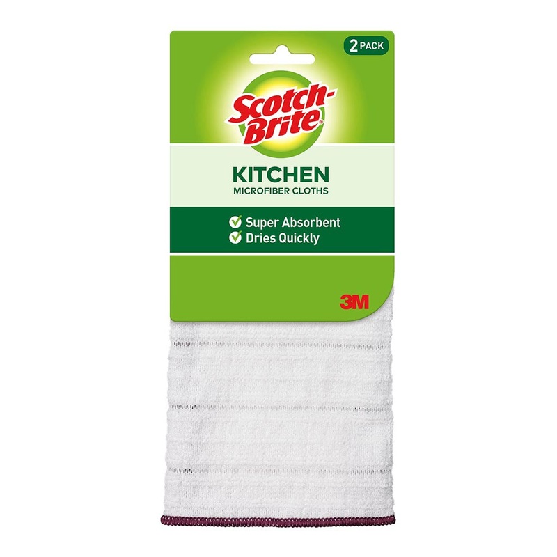 Scotch-Brite Kitchen Microfibre Cloths Pack of 2