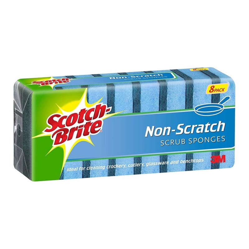 Scotch-brite Non-scratch Scrub Sponge – Pack Of 8
