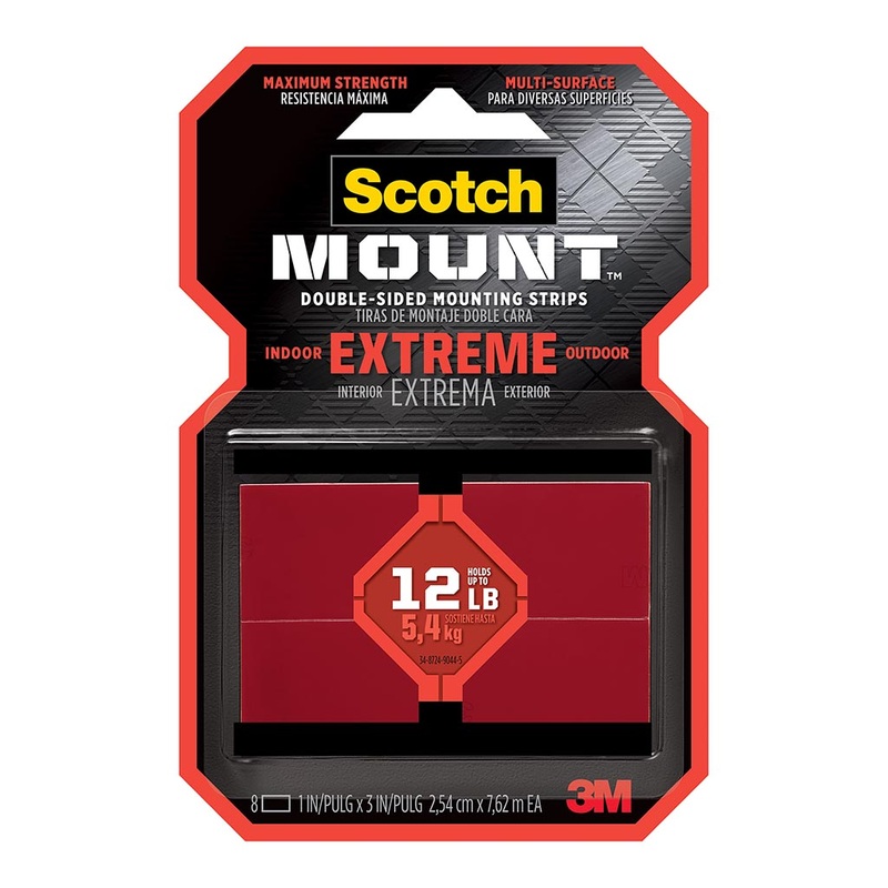 Scotch Extreme 2.5×7.6cm Mounting Strips Pack of 8