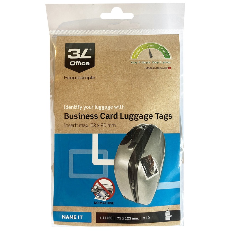 3L Business Card Luggage Tags 62x90mm – Pack Of 10