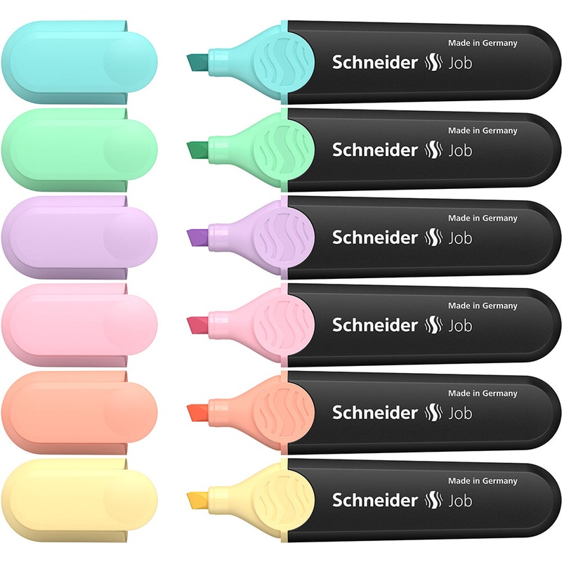 Schneider Job Pastel Assorted Highlighters Set of 6