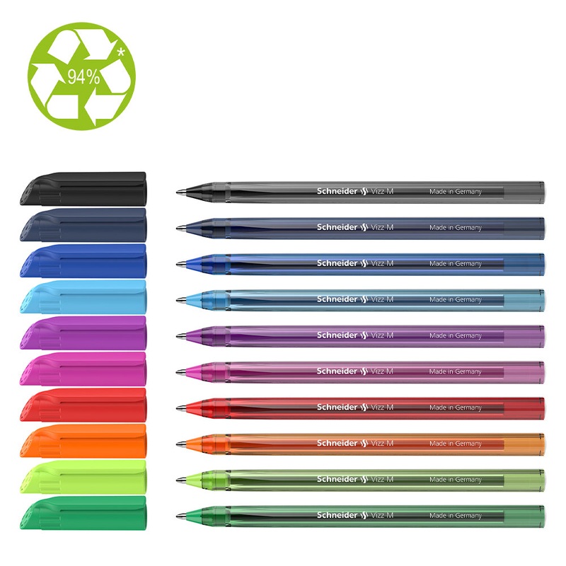 Schneider Vizz Medium Assorted Ballpoint Pen Set of 10
