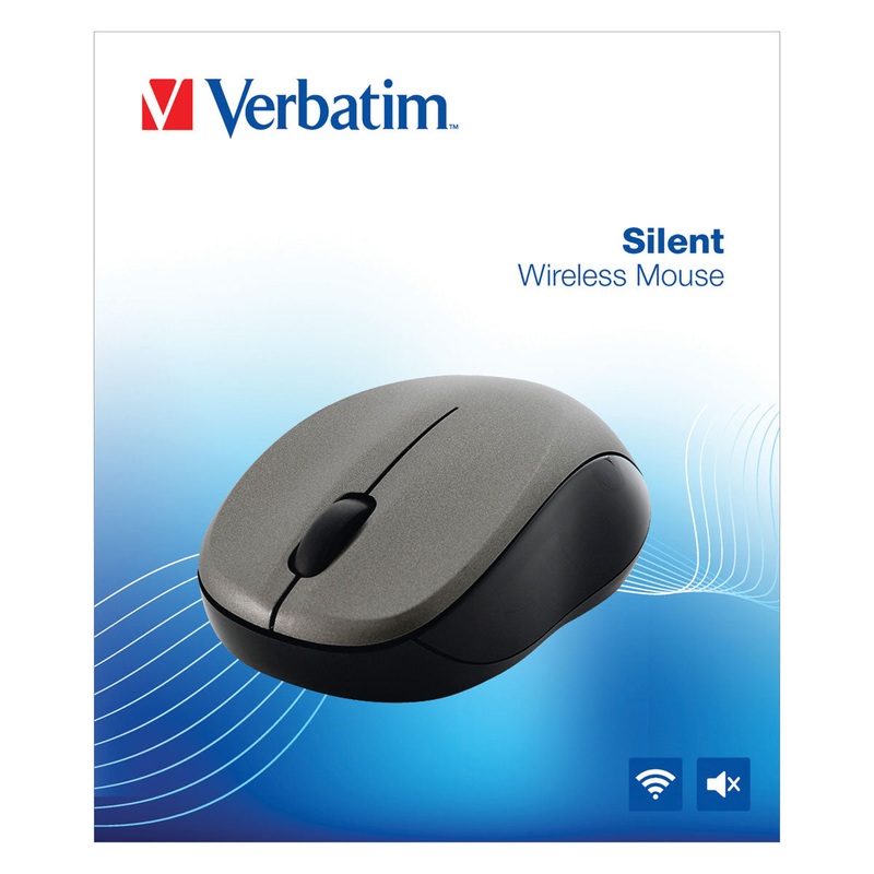 Verbatim Wireless Silent Blue Led Mouse Graphite