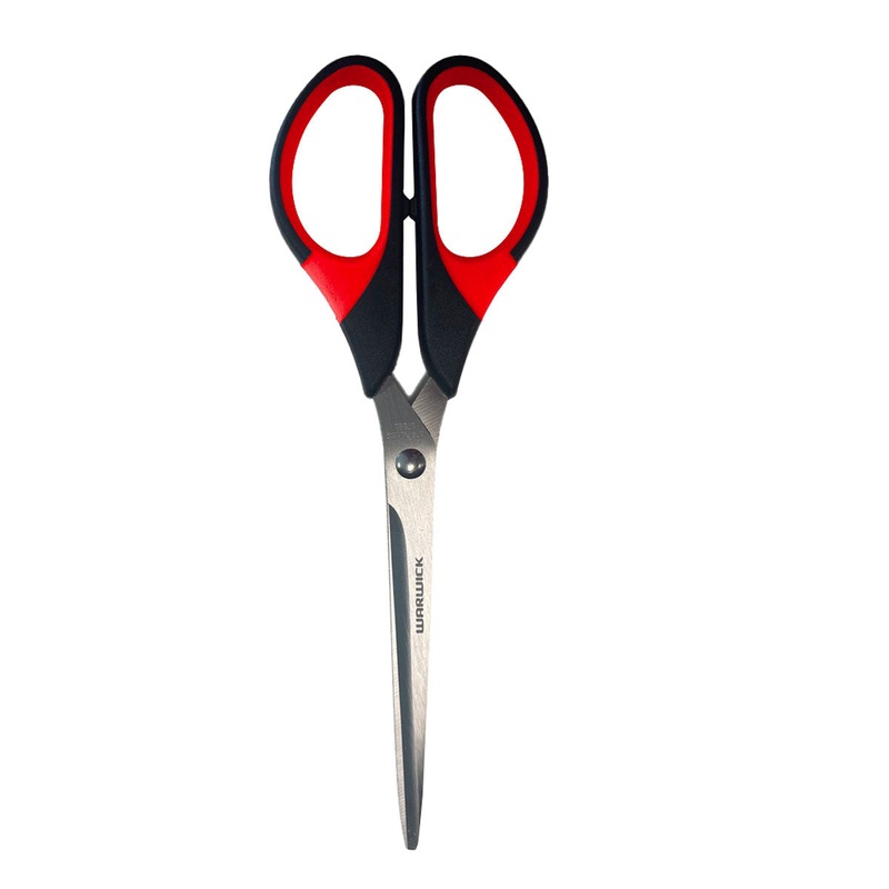 Warwick Soft Grip Black and Red 182mm Left & Right Handed Scissors