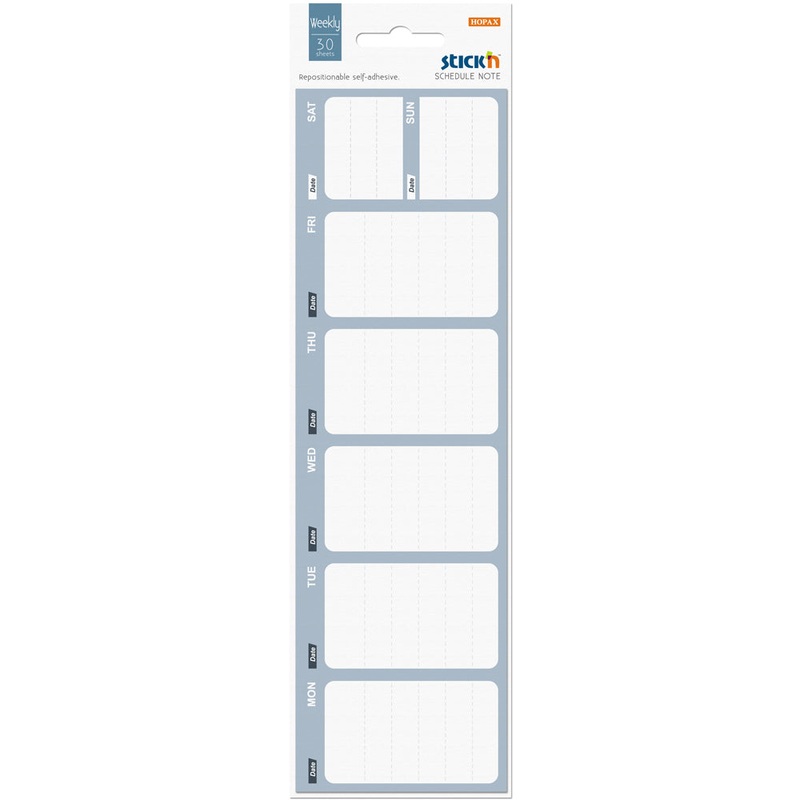 Stick’n Schedule Notes Daily 30 Sheets 252x64mm