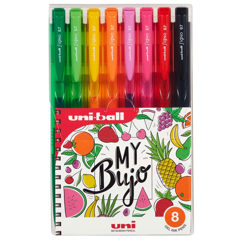 Uni Signo RT1 0.7mm Assorted Retractable Pens Set of 8