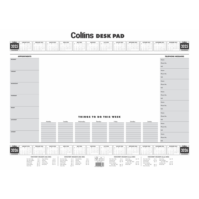 Collins A2 Executive 50lf Desk Pad